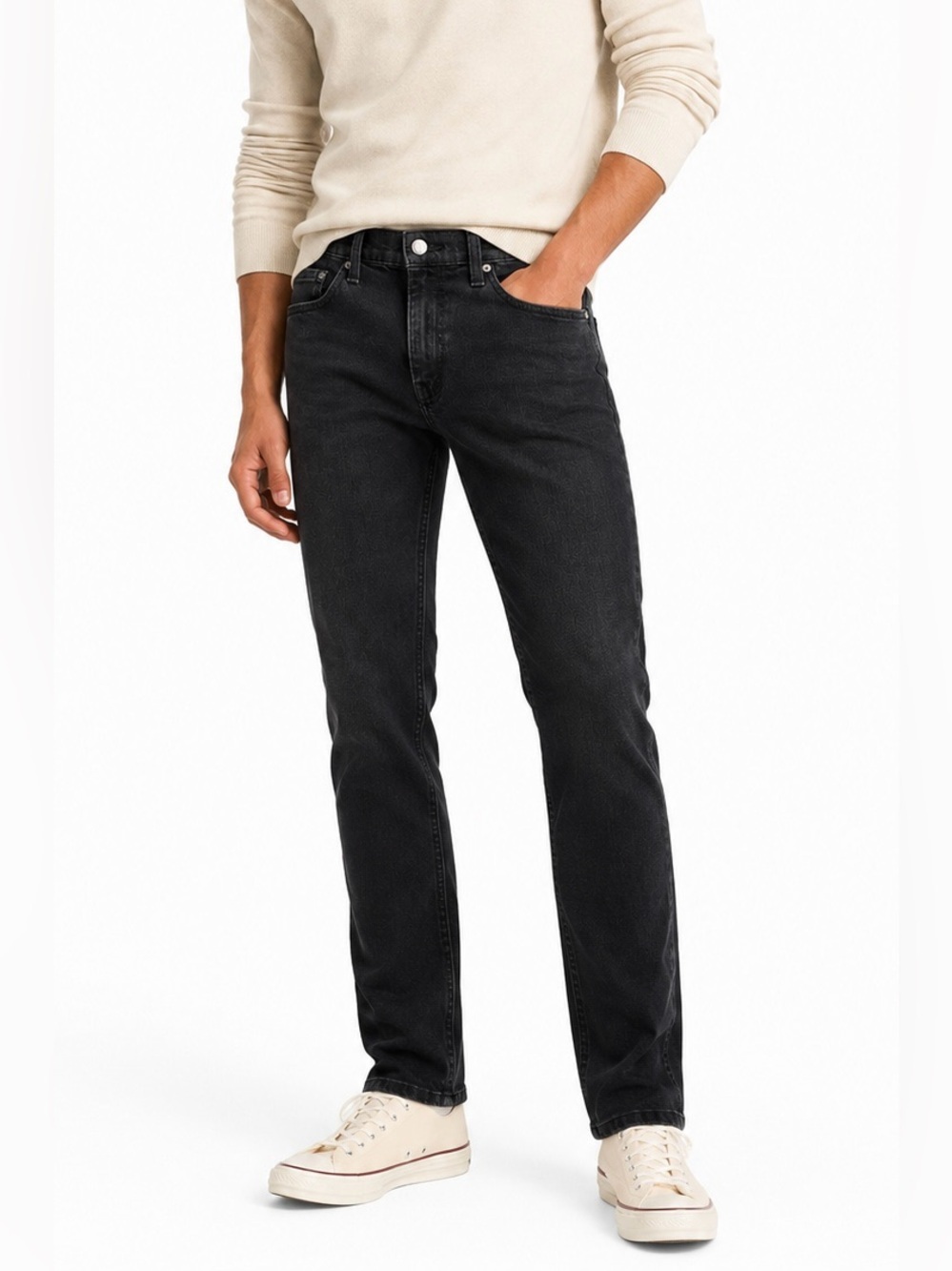 Levi’s 511 Slim Fit Black Stretch Jeans W29 L32 Faded Denim Classic Men’s